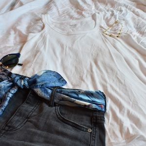 Mossimo White Long Tank